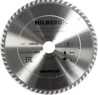 Пильный диск по дереву 400*50*3.4*60T Industrial Hilberg HW420