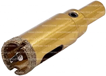 Алмазная коронка по керамике с центр. сверлом 18мм (Gold) Strong СТК-06700018