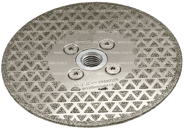 Алмазный диск с фланцем 125*М14 (гальванический) Strong СТД-19400125 - интернет-магазин «Стронг Инструмент» город Москва