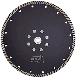 Алмазный диск с фланцем 230*М14*10*3.0мм Turbo Strong СТД-18200230 - интернет-магазин «Стронг Инструмент» город Москва