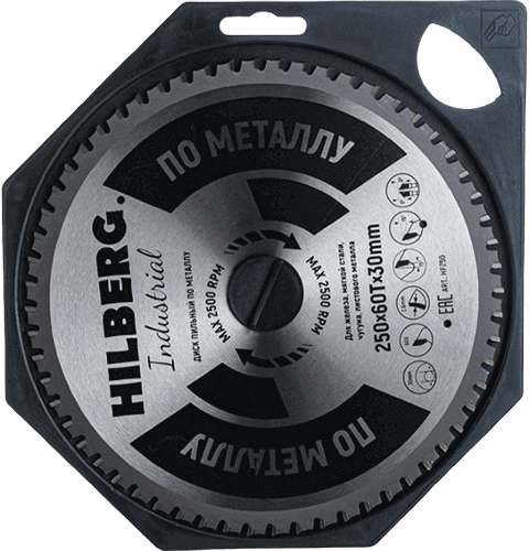 Пильный диск по металлу 250*30*Т60 Industrial Hilberg HF250 - интернет-магазин «Стронг Инструмент» город Москва