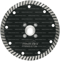 Алмазный диск с фланцем 125*М14*10*3.0мм Turbo Strong СТД-18200125 - интернет-магазин «Стронг Инструмент» город Москва