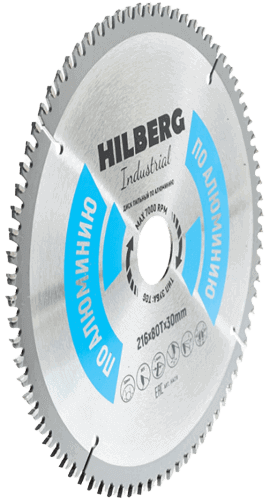 Пильный диск по алюминию 216*30*Т80 Industrial Hilberg HA216 - интернет-магазин «Стронг Инструмент» город Москва