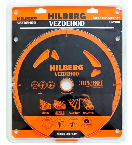 Универсальный пильный диск 305*30*60Т Vezdehod Hilberg HV308 - интернет-магазин «Стронг Инструмент» город Москва
