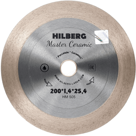 Алмазный диск по керамограниту 200*25.4*25*1.4мм Master Ceramic Hilberg HM505 - интернет-магазин «Стронг Инструмент» город Москва