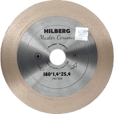 Алмазный диск по керамограниту 180*25.4*25*1.4мм Master Ceramic Hilberg HM504