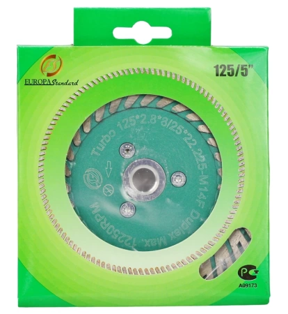 Алмазный диск с фланцем 125*М14*8/25*3.5мм Turbo Strong СТД-17000125 - интернет-магазин «Стронг Инструмент» город Москва