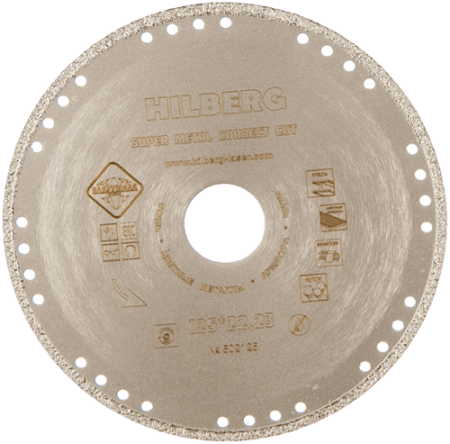 Алмазный диск по металлу 125*22.23*3*1.5мм Super Metal Correct Cut Hilberg 502125