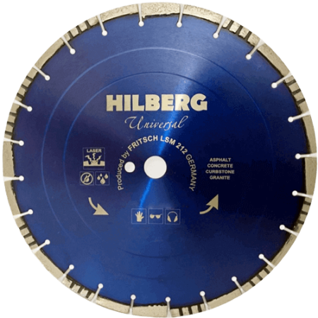 Алмазный универсальный диск 400*25.4/12*10*3.6мм Universal Laser Hilberg HM709 - интернет-магазин «Стронг Инструмент» город Москва