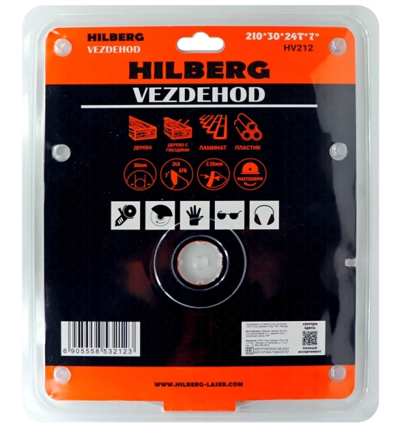 Универсальный пильный диск 210*30*24Т Vezdehod Hilberg HV212 - интернет-магазин «Стронг Инструмент» город Москва