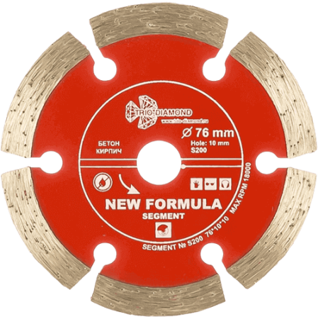 Алмазный диск по бетону 76*10*7*1.8мм New Formula Segment Trio-Diamond S200 - интернет-магазин «Стронг Инструмент» город Москва